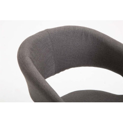 Sedia da pranzo Giza, tessuto Natura, grigio scuro